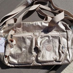 Kipling Cyrene Bag - Sparkly Gold